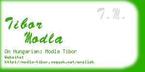 tibor modla business card